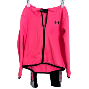 Under Armour Pink & Black Jacket & Legging Set Size 3T